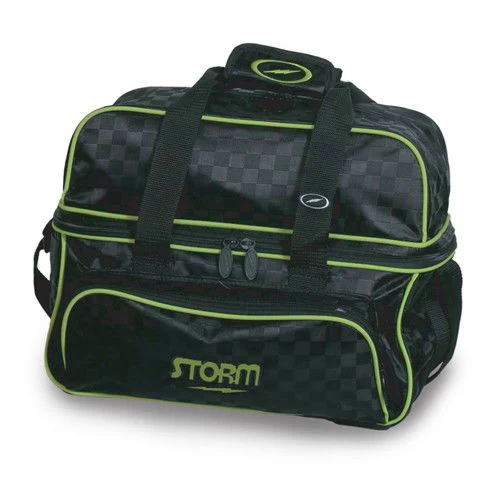 Storm Deluxe 2 Ball Tote Checkered Black/Lime 1 Storm Deluxe 2 Ball Tote Checkered Black/Lime