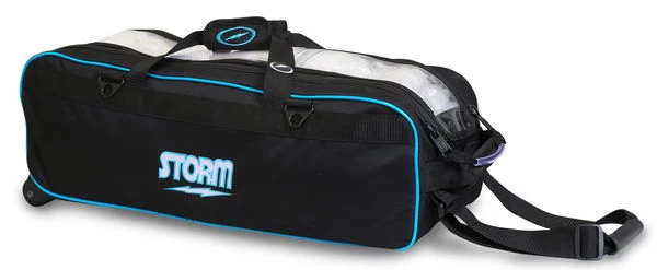 Storm 3 Ball Tournament Travel Roller/Tote Black/Blue 1 Storm 3 Ball Tournament Travel Roller/Tote Black/Blue