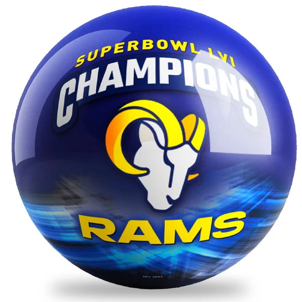OnTheBallBowling Super Bowl LVI Champions LA Rams Ball 2 OnTheBallBowling Super Bowl LVI Champions LA Rams Ball - Image 2